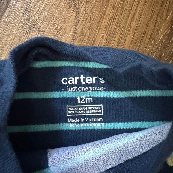 Bundle of Baby Boy Warm Weather Pajamas/PJs: Carter's, 2 Pair. - Picture 3 of 5